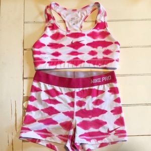 Nike Sports Bra and Compression Shorts Set